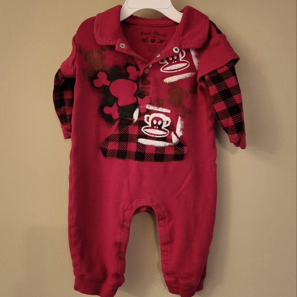 Paul Frank red footless romper/footie